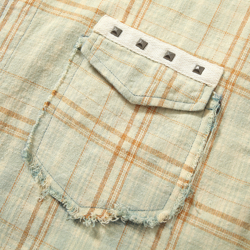 MilkMan Fray Plaid Shirt