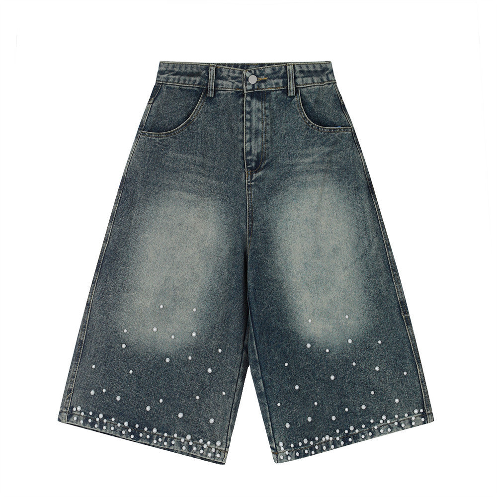 MilkMan Beaded Denim Shorts