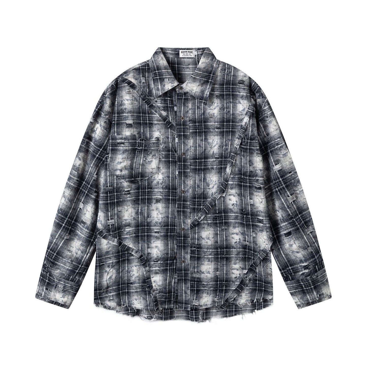 MilkMan Distressed Plaid Shirt