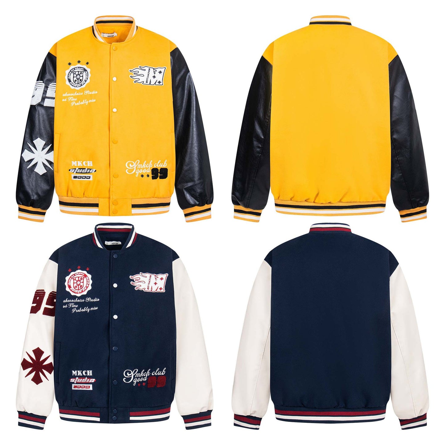 MilkMan Embroidered PU Jacket