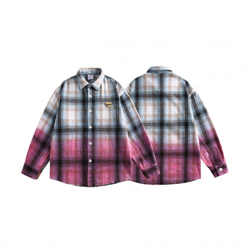 MilkMan Gradient Plaid Shirt