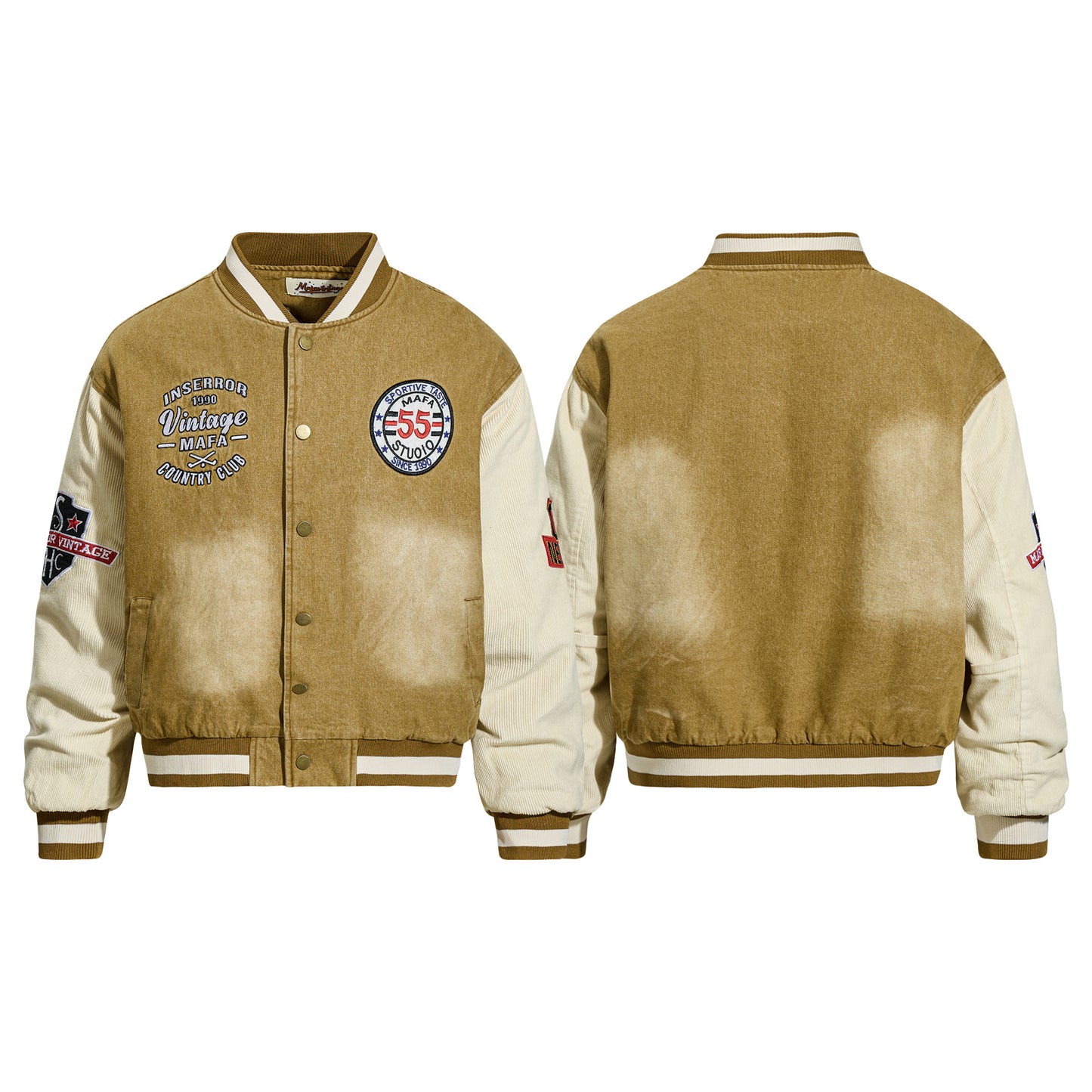 MilkMan Distressed Letter Jacket