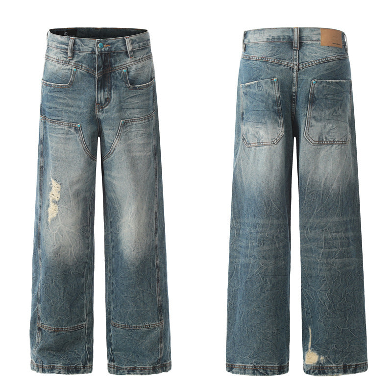 MilkMan Distressed Straight Jeans