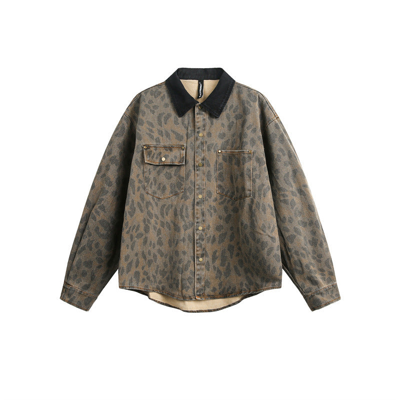 MilkMan Leopard Denim Shirt