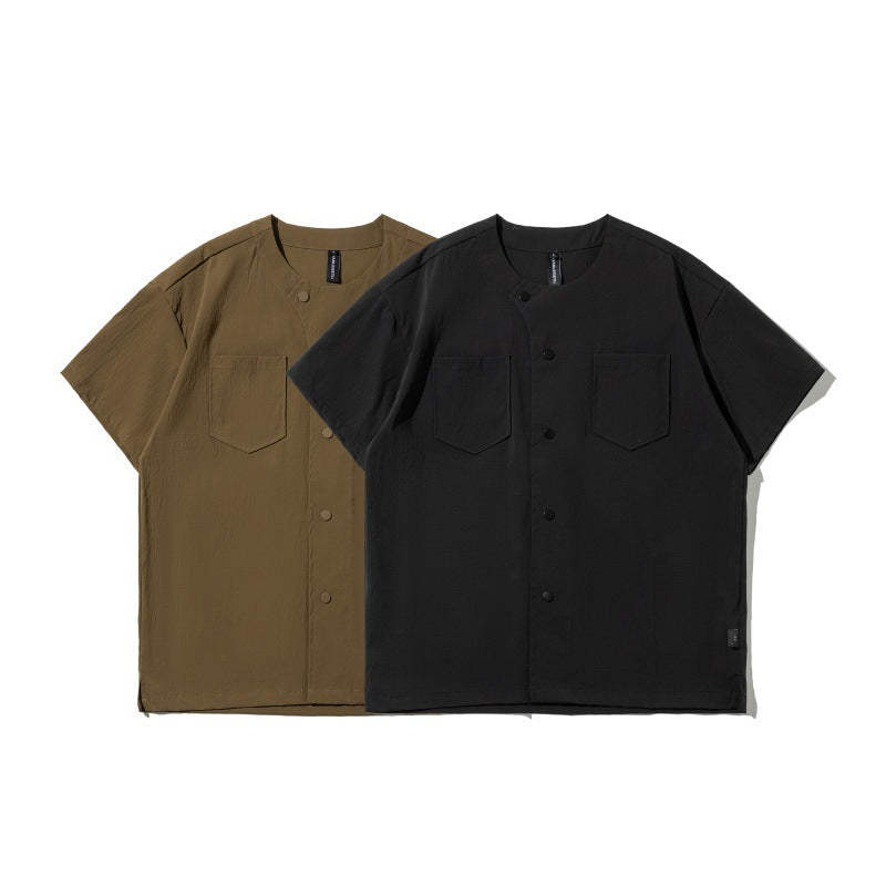 MilkMan Collarless Utility Shirt