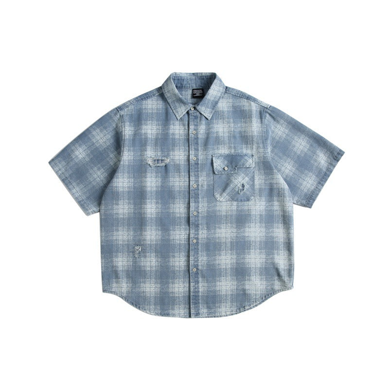 MilkMan Perforated Plaid Shirt