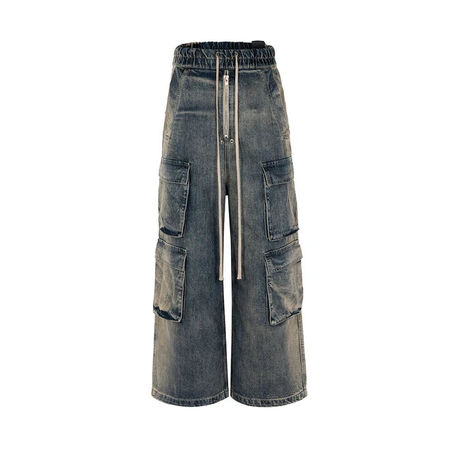 MilkMan Y2K Baggy Oversized Cargo Denim Pants
