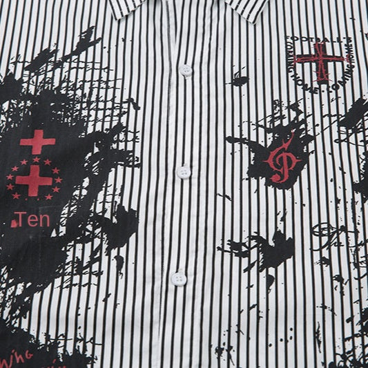 MilkMan Stripe Overlay Long Tee