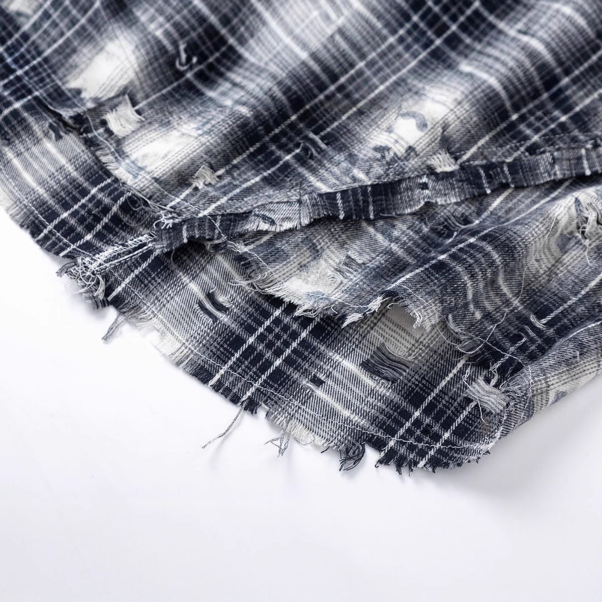 MilkMan Distressed Plaid Shirt