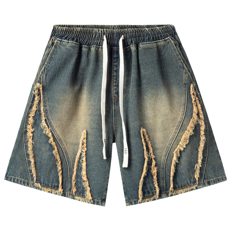 MilkMan Washed Fringe Shorts