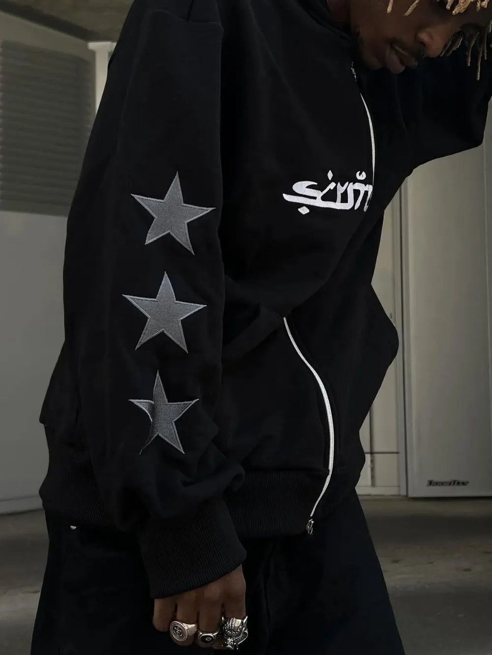 MilkMan Star Embroidery Zip