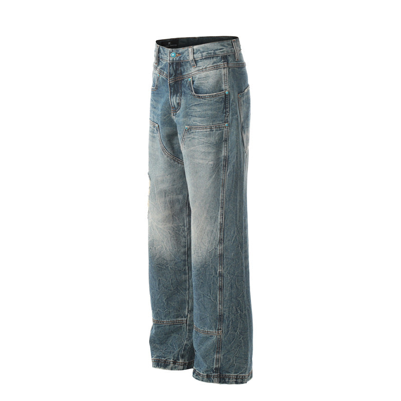MilkMan Distressed Straight Jeans