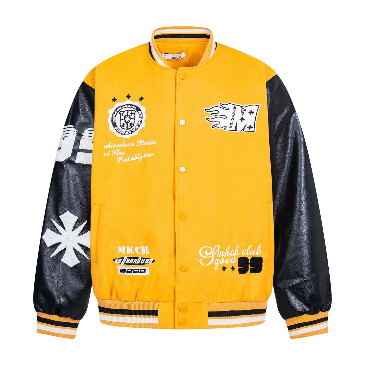 MilkMan Embroidered PU Jacket