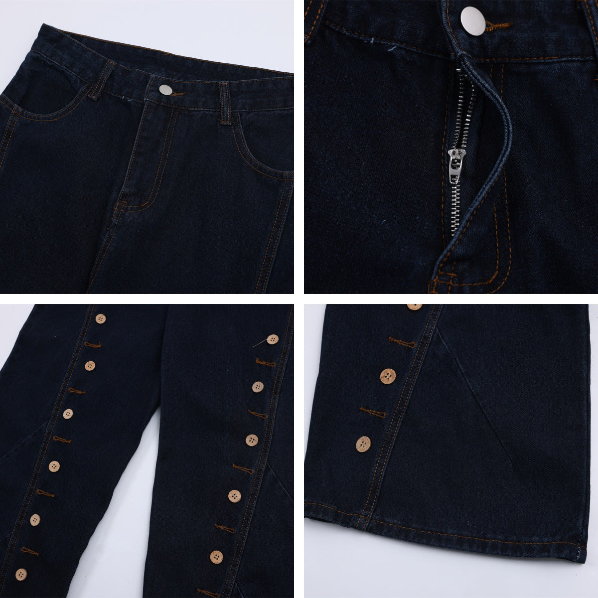 MilkMan Multi-Button Floor Jeans