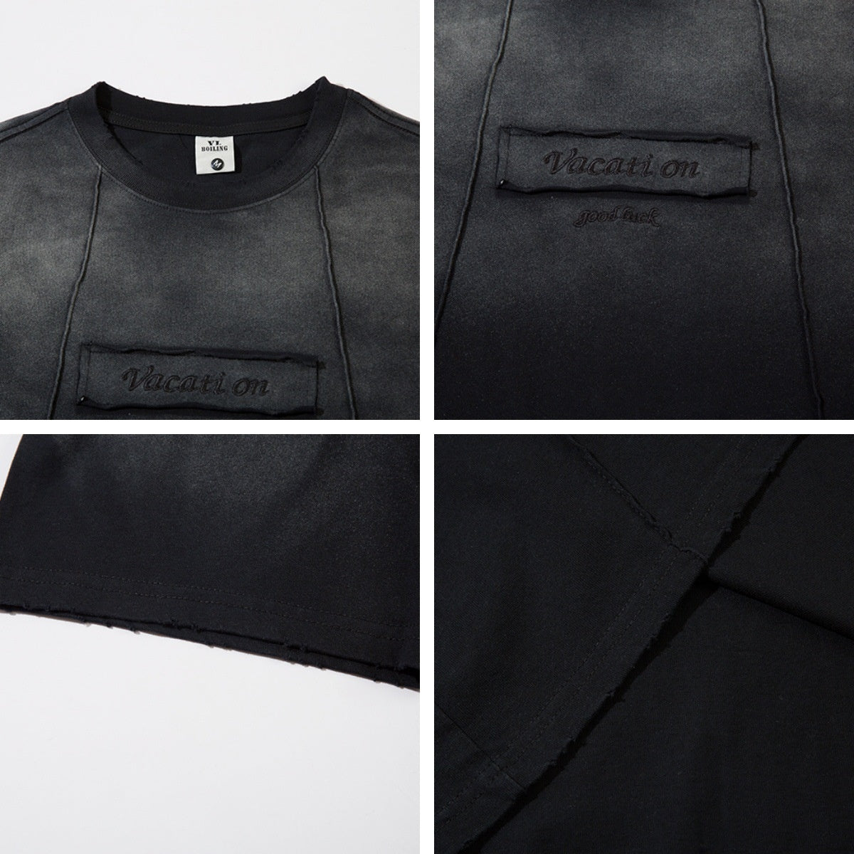 MilkMan Raw Edge Splice Tee