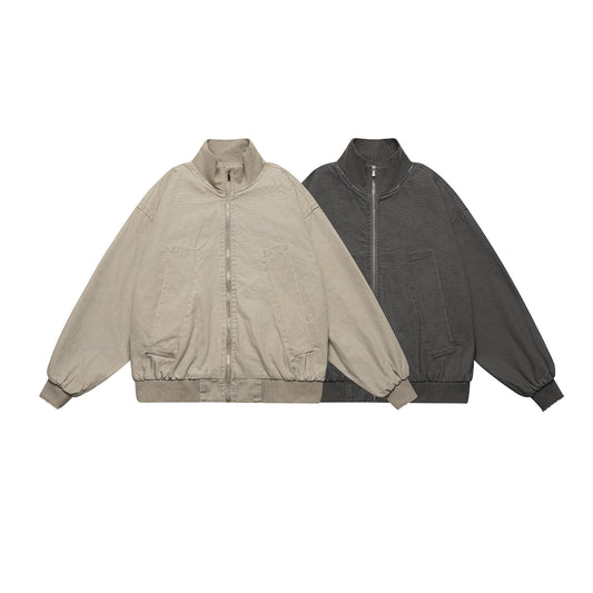 MilkMan Distressed Stand Collar Jacket