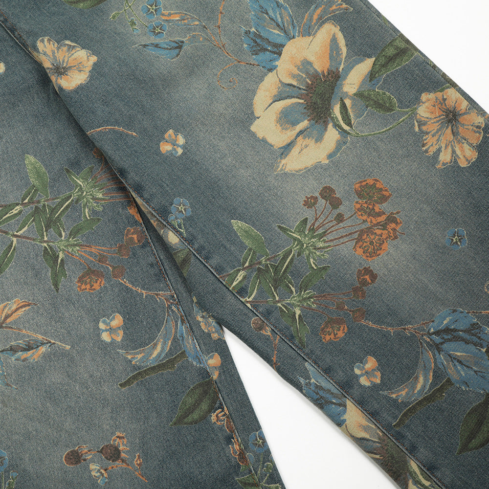 MilkMan Floral Wide Jeans