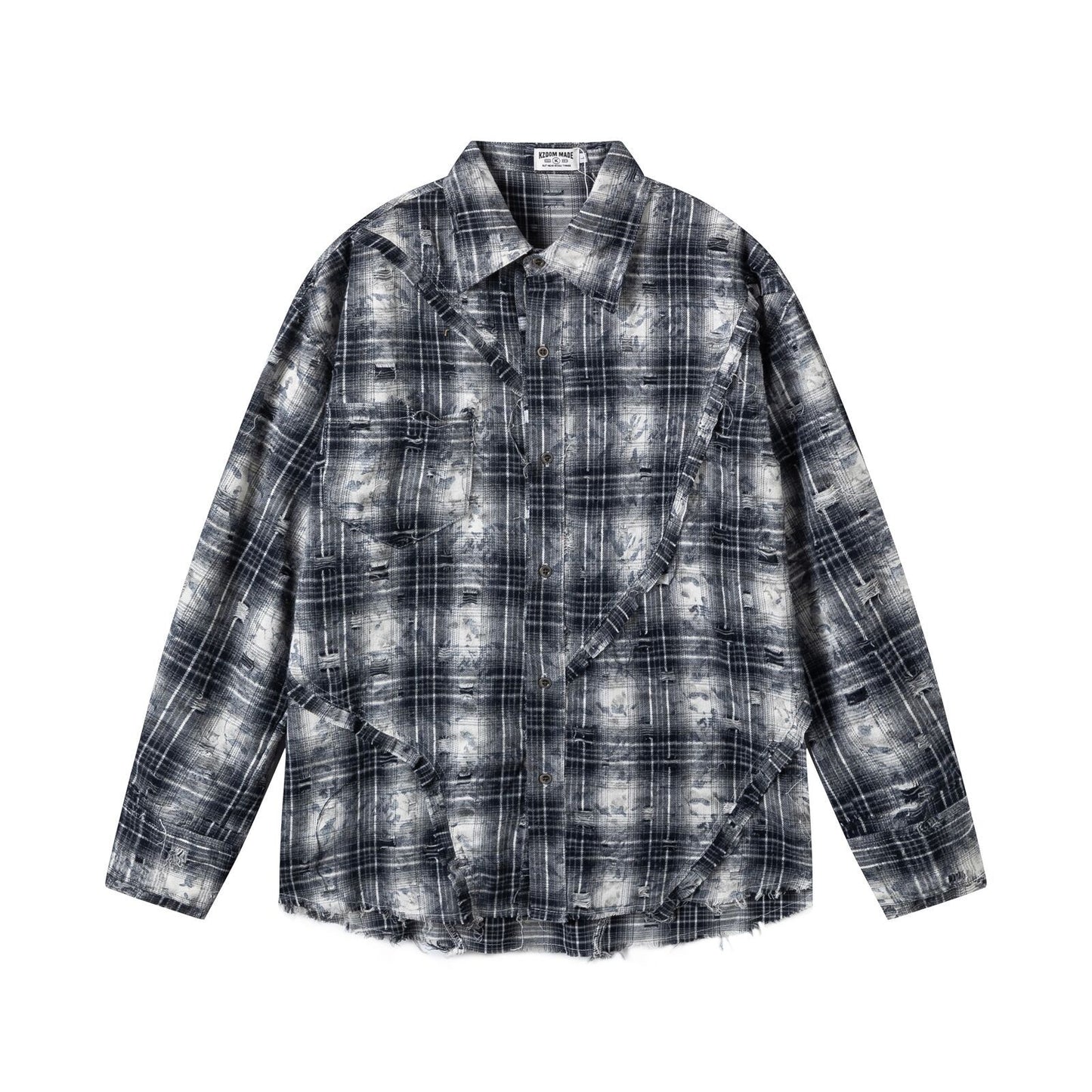 MilkMan Distressed Plaid Shirt