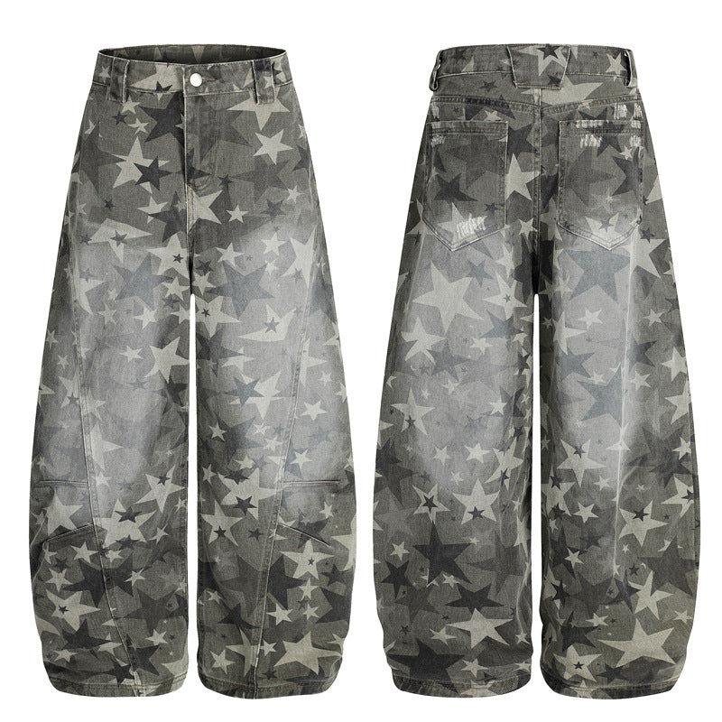 MilkMan Star Print Denim Pants