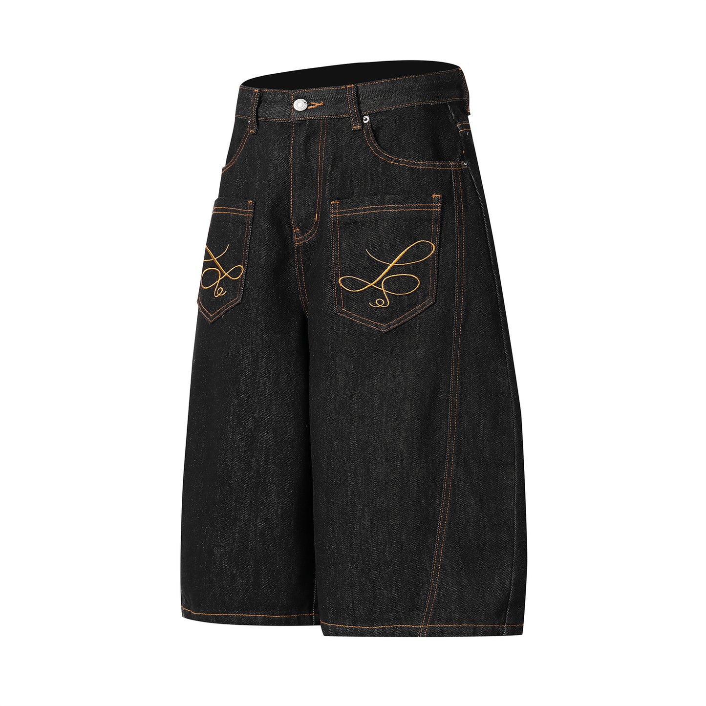 MilkMan Embroidered Denim Shorts