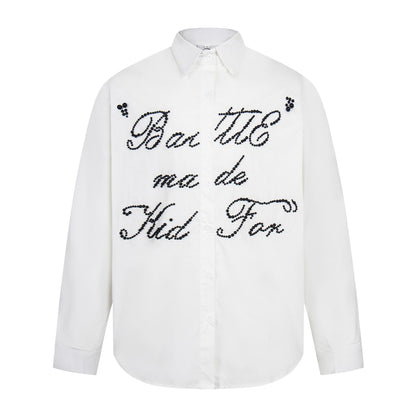 MilkMan Beaded Letter Shirt