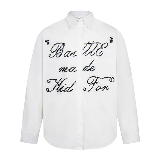 MilkMan Beaded Letter Shirt