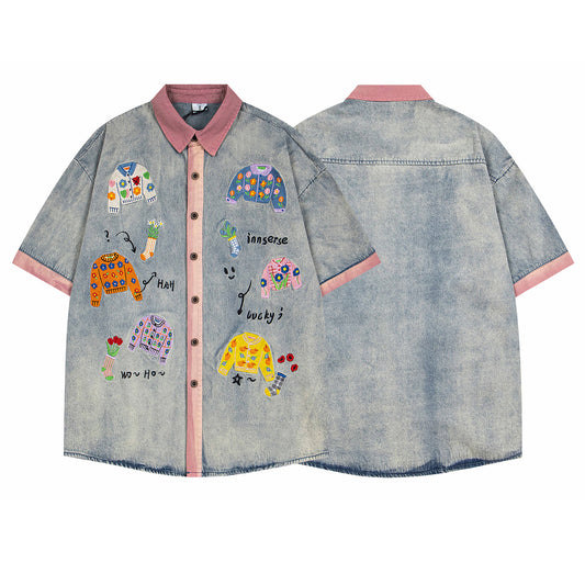MilkMan Embroidery Block Shirt