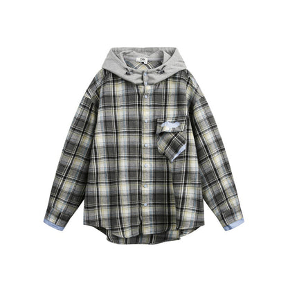MilkMan Plaid Layer Hoodie
