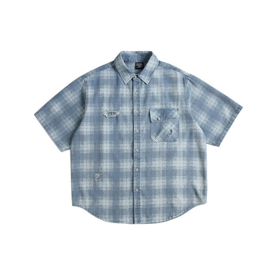 MilkMan Perforated Plaid Shirt