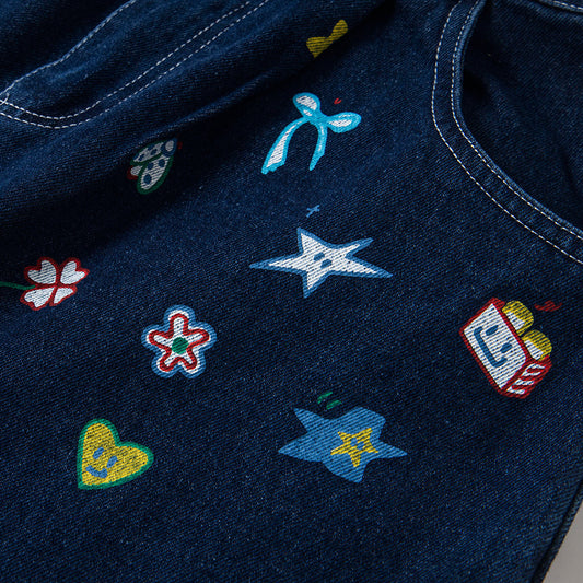 MilkMan Cartoon Denim Shorts