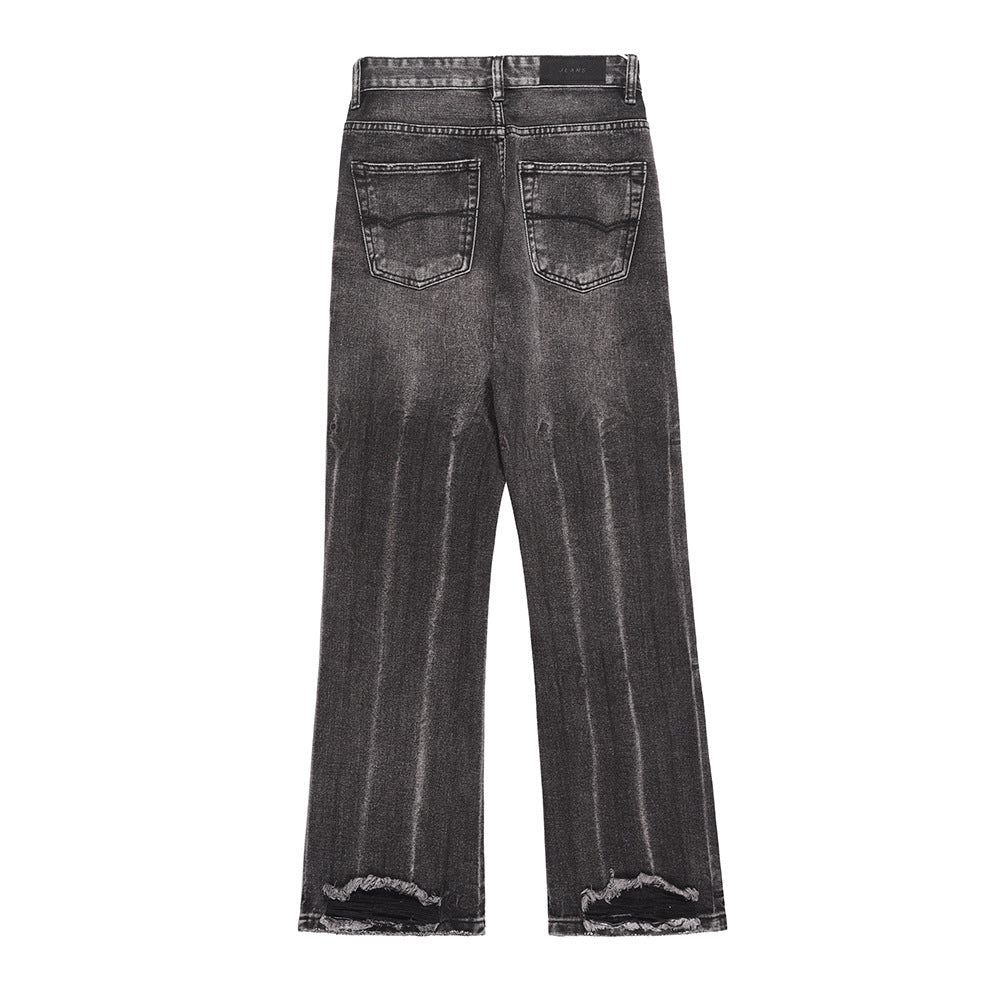 MilkMan Ripped Flare Jeans