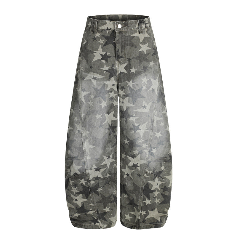 MilkMan Star Print Denim Pants