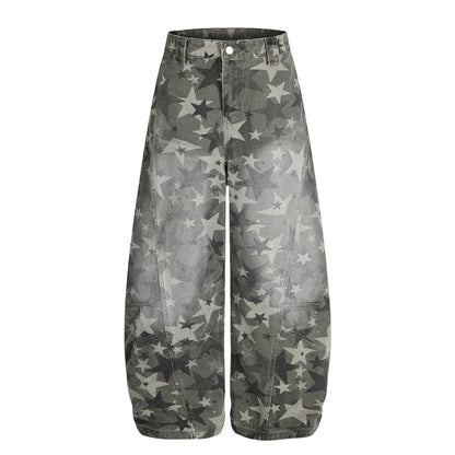 MilkMan Star Print Denim Pants