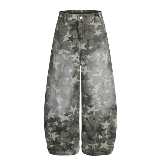 MilkMan Star Print Denim Pants