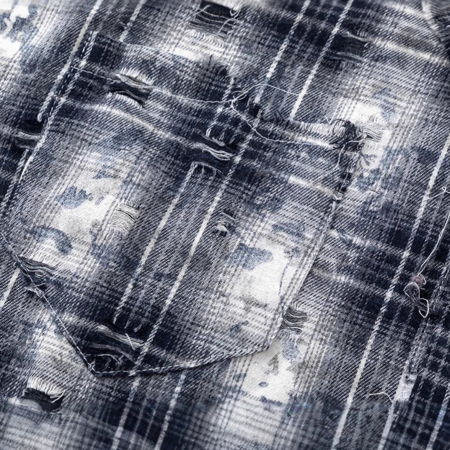 MilkMan Distressed Plaid Shirt