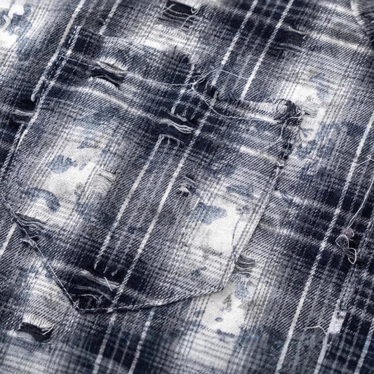 MilkMan Distressed Plaid Shirt