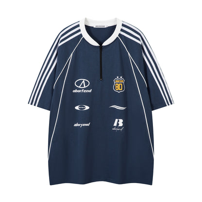 MilkMan Zip-Up Letter Tee