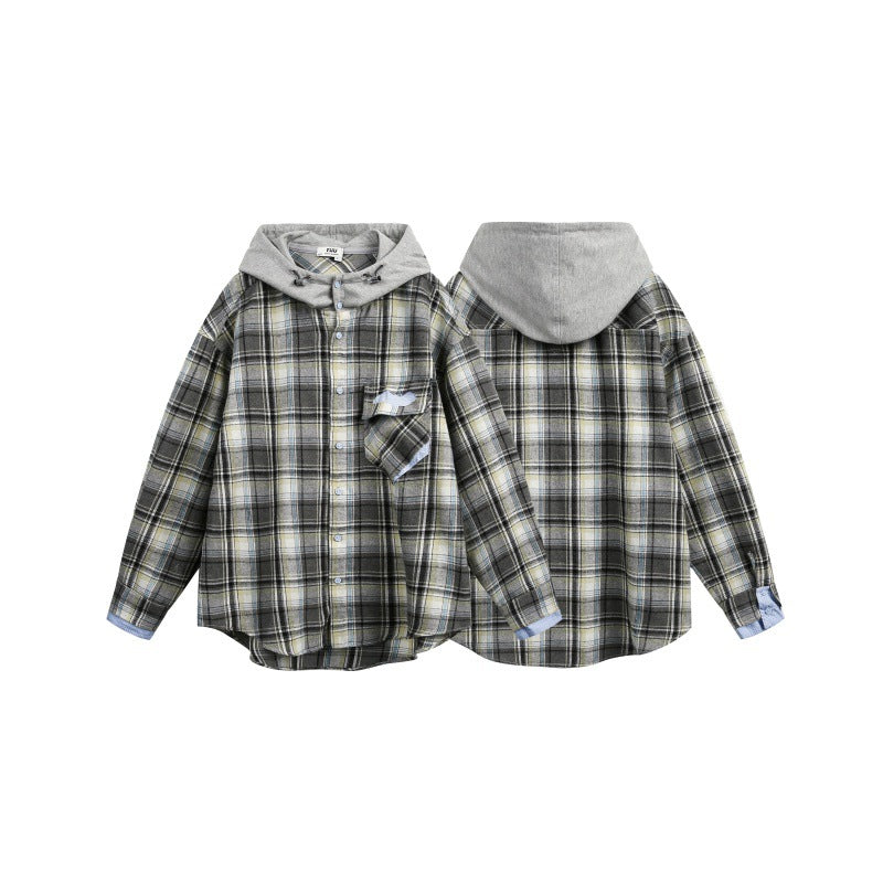 MilkMan Plaid Layer Hoodie