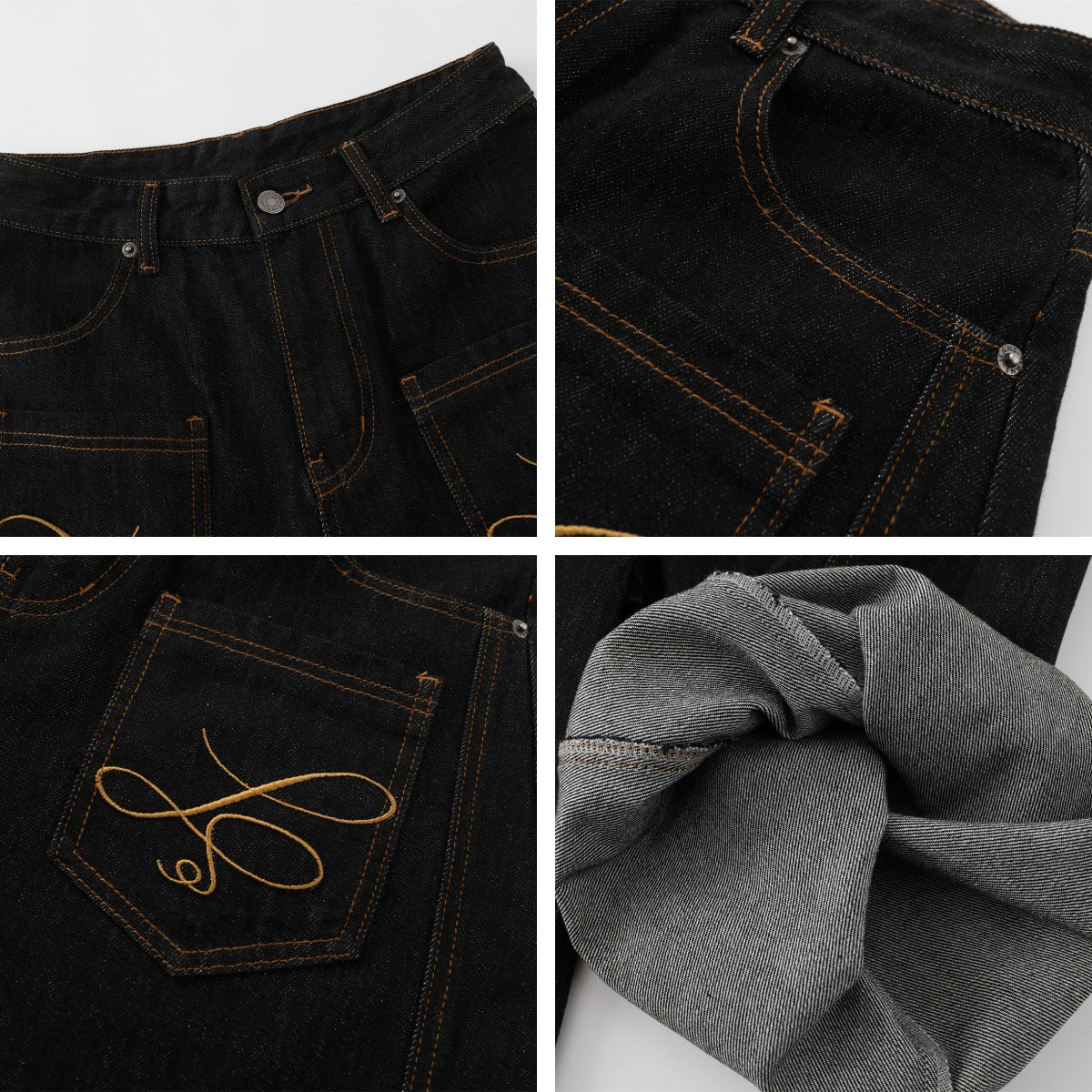 MilkMan Embroidered Denim Shorts