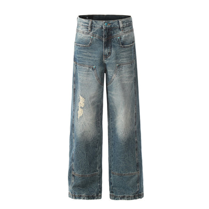 MilkMan Distressed Straight Jeans