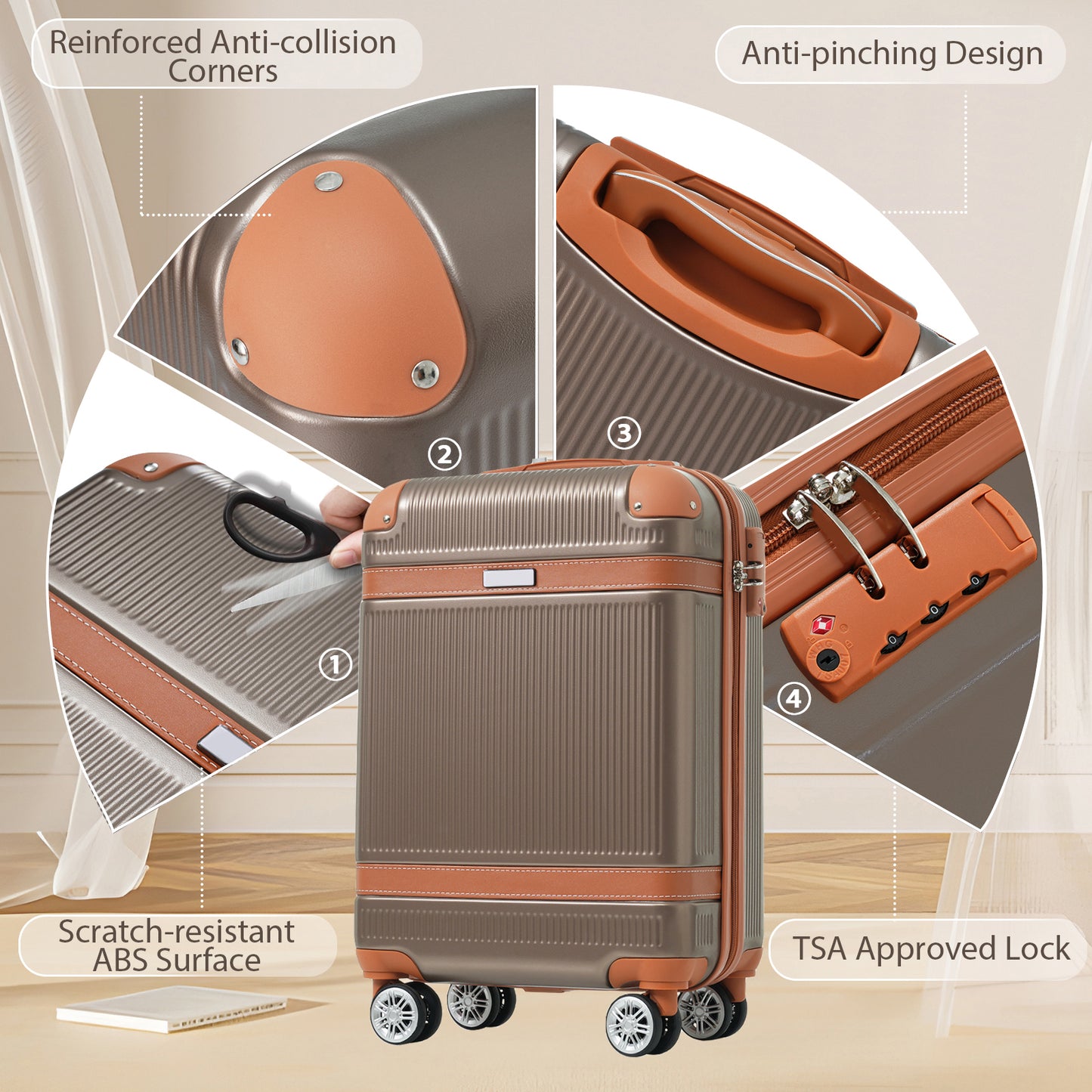 MilkMan Carry-On Suitcase Set