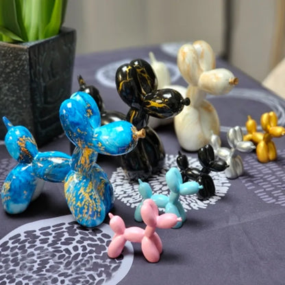 NORTHEUINS Figurines de chien ballon nordique pour intérieur en résine chien entrée de maison salon bureau décoration accessoires cadeaux