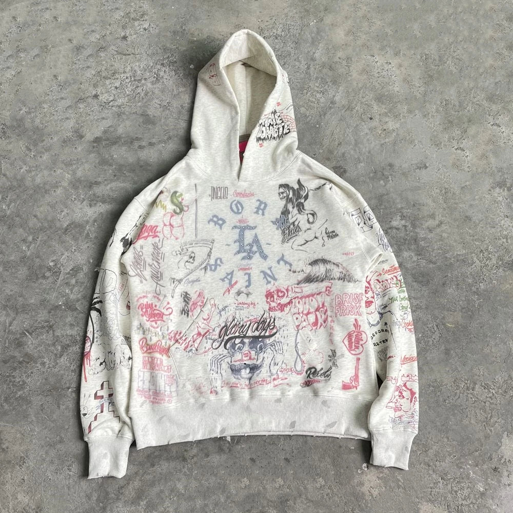 MilkMan Oversized Graffiti Hoodie