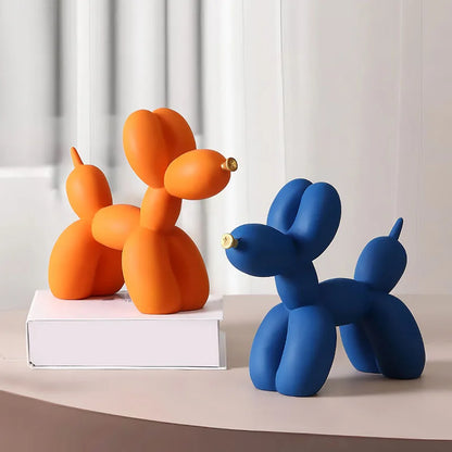 NORTHEUINS Figurines de chien ballon nordique pour intérieur en résine chien entrée de maison salon bureau décoration accessoires cadeaux