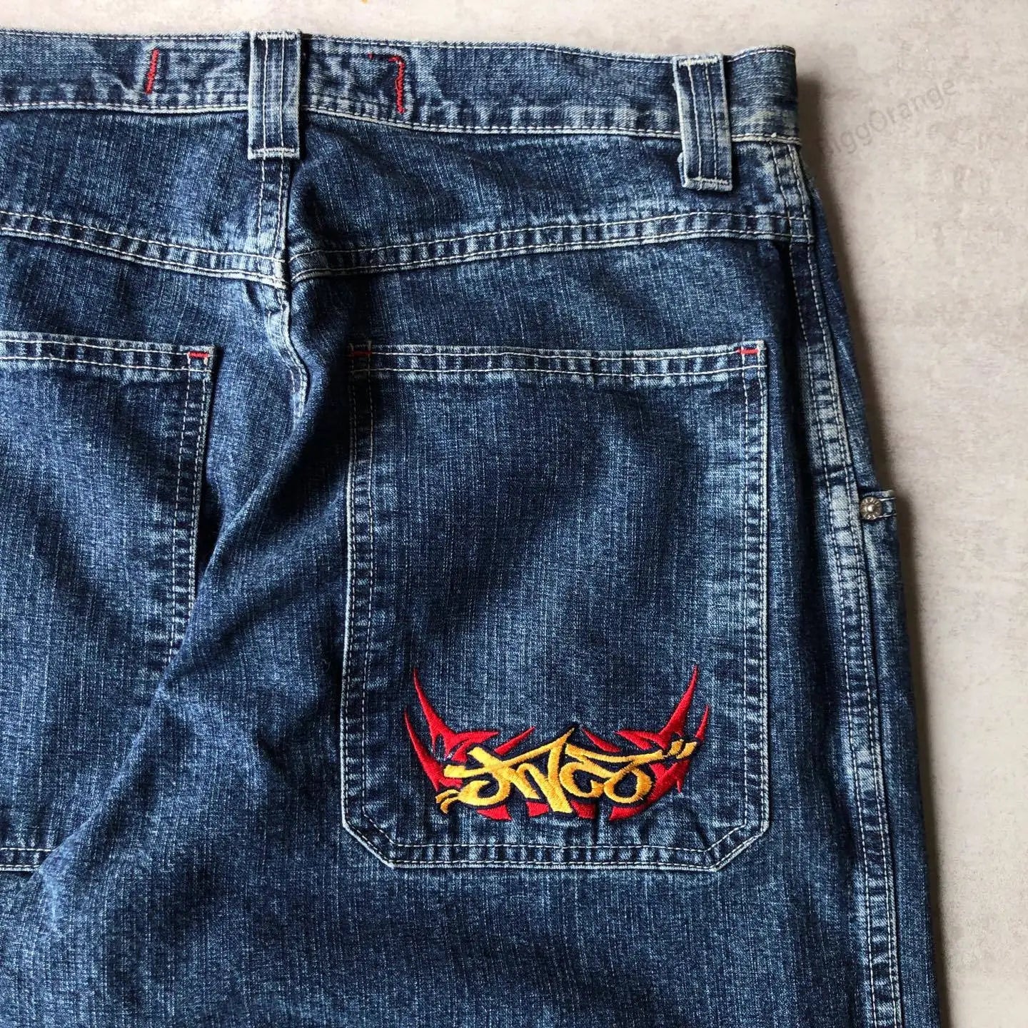 JNCO Baggy Jeans Hip Hop Rock motif brodé hommes femmes 2023 nouvelle mode Streetwear rétro Harajuku taille haute jambe large jean