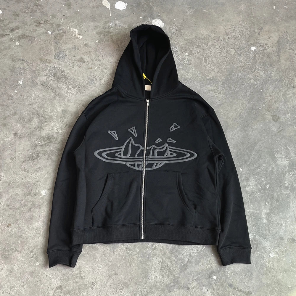 MilkMan Broken Foam Print Hooded Jacket