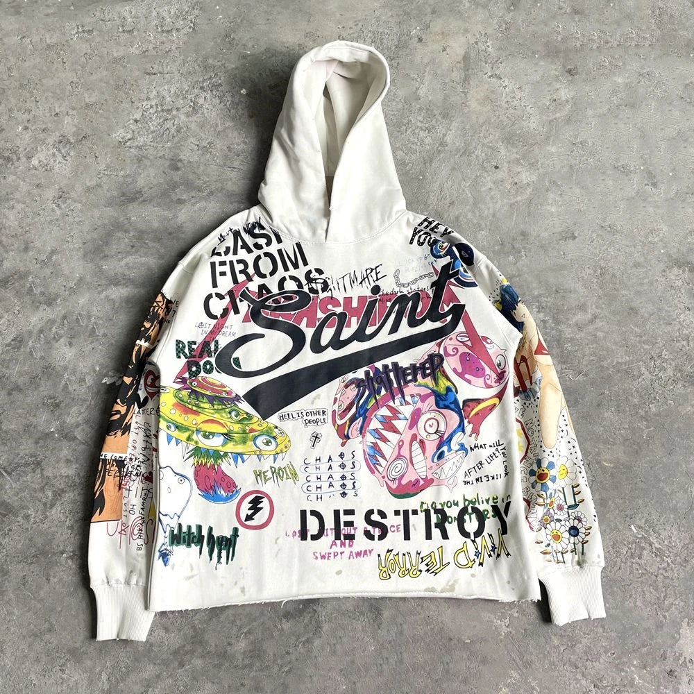 MilkMan Oversized Graffiti Hoodie