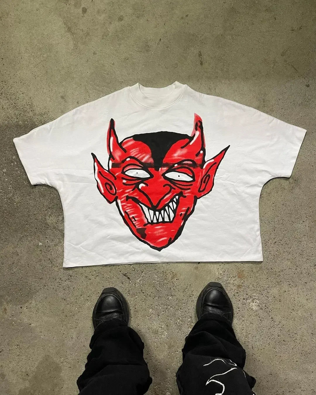 MilkMan Harajuku Devil Graphic Oversized T-Shirt