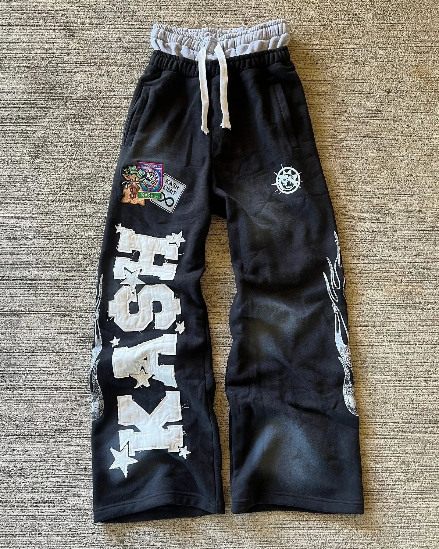 MilkMan Y2K Gothic Hip-Hop Letter Patch Jogger Pants