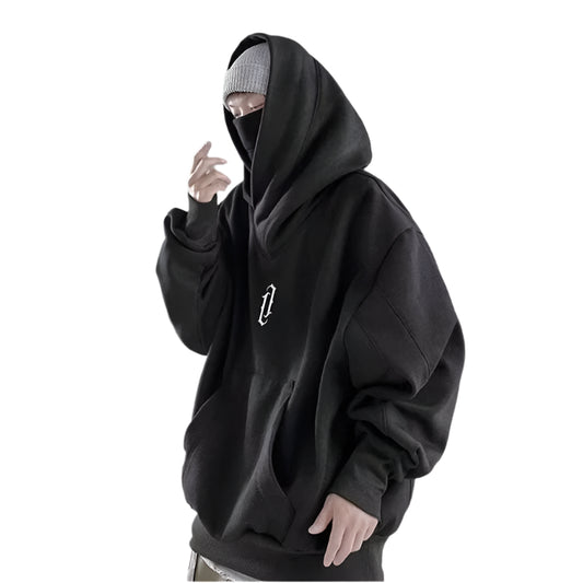 MilkMan Embroidered Turtleneck Fleece Hoodie